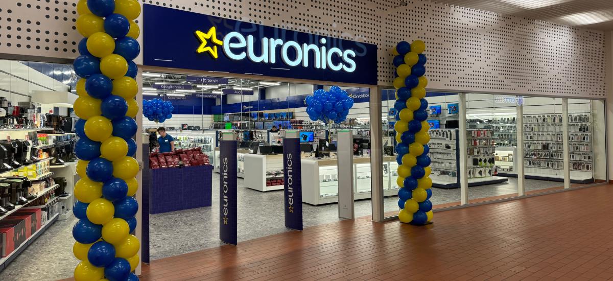 Mагазин Euronics переехал в UKU Keskus