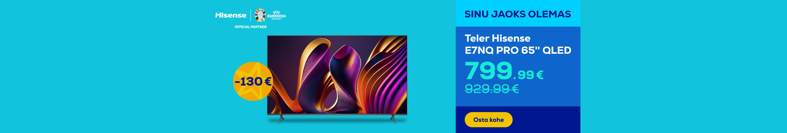 TV Hisense E7NQ PRO 65'' QLED 