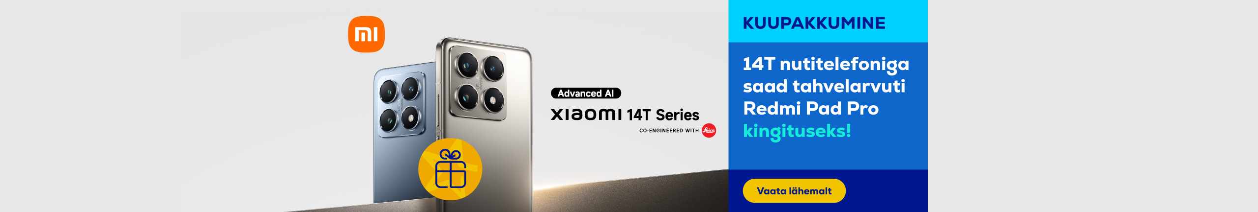 Buy Xiaomi 14T smartphone and get a Redmi Pad Pro as a complimentary gift!