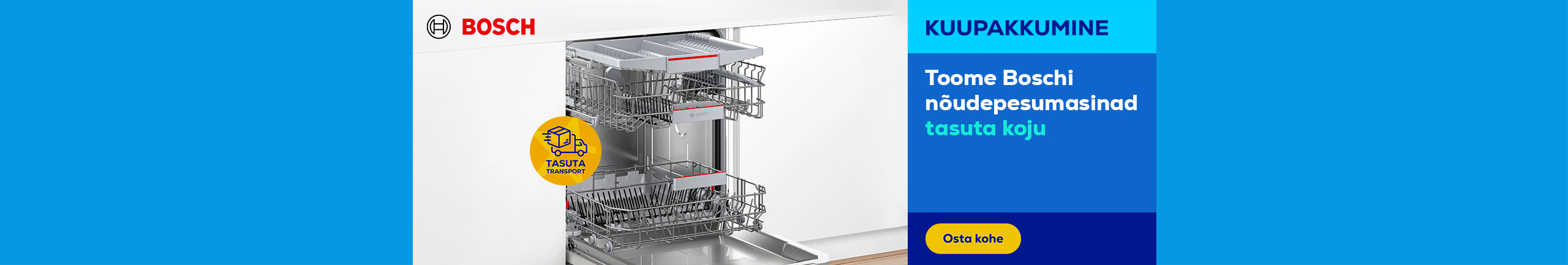 Free delivery for Bosch dishwashers