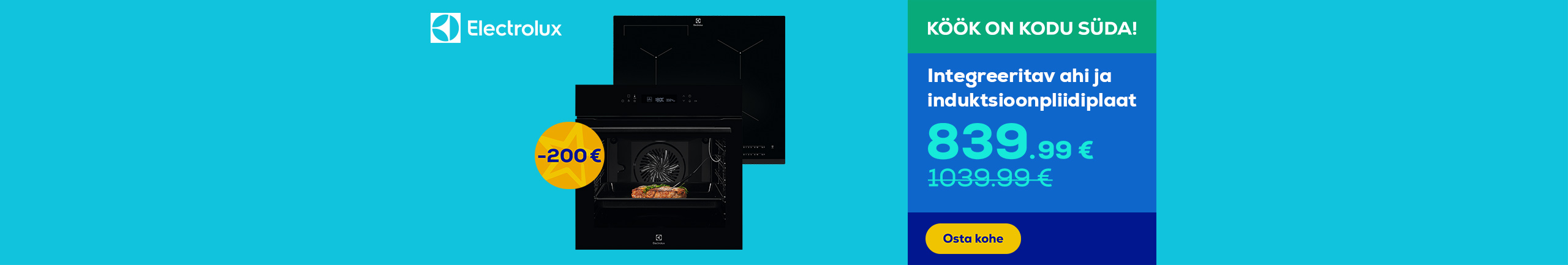 Built-in oven and induction hob Electrolux