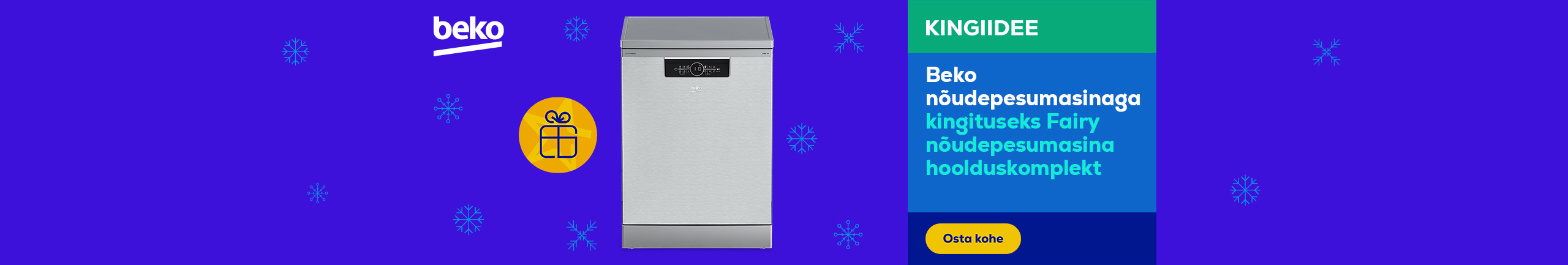 Buy Beko dishwasher and receive a free Fairy dishwasher set as a gift