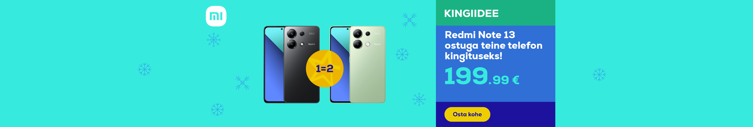 Buy a Redmi Note 13 smartphone and get a second phone as a complimentary gift!