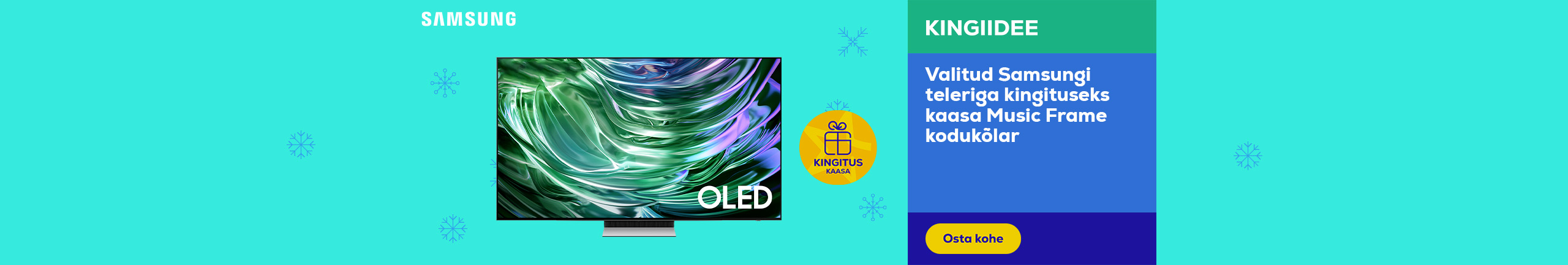 Buy seleced Samsung TV and receive a Music Frame speaker as a gift