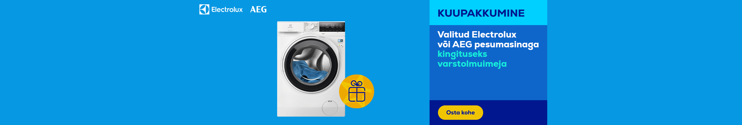 Buy selected Electrolux or AEG washer and receive a cordless vacuum as a gift