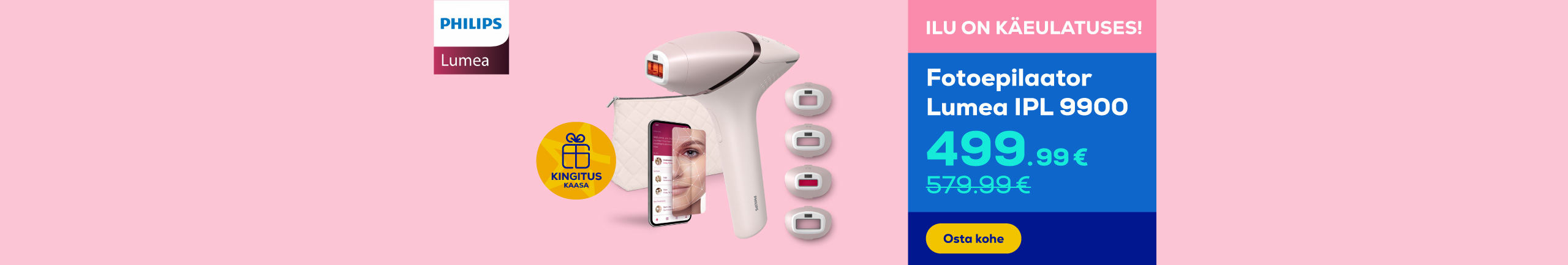 IPL hair removal device Philips Lumea