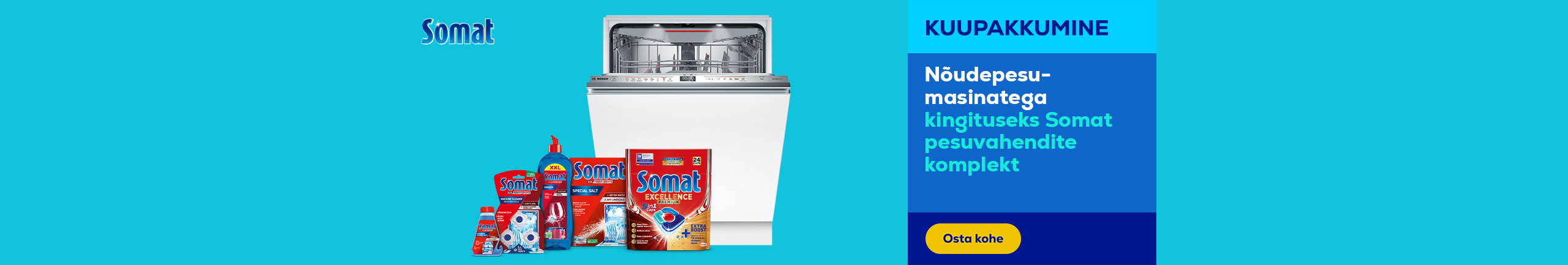 Buy a dishwasher and receive Somat set as a gift