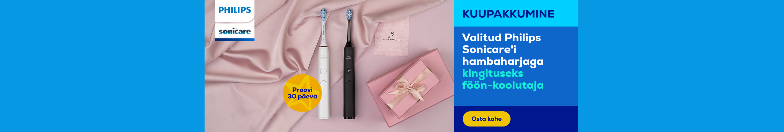 Buy selected Philips Sonicare toothbrush and receive an airstyler as a gift