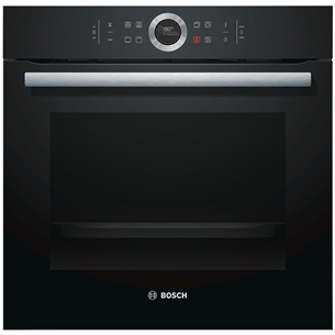 Bosch  Serie 8, 71 л, черный - Интегрируемый духовой шкаф HBG632BB1S