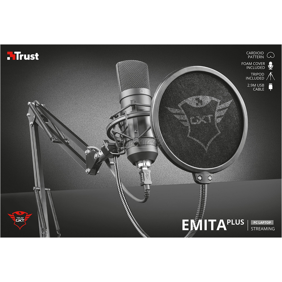 Trust Emita Plus, USB, black - Microphone, 22400 | Euronics