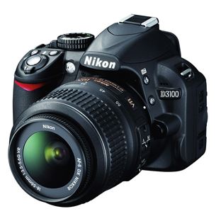 Peegelkaamera D3100 + 18-55 mm VR objektiiv, Nikon