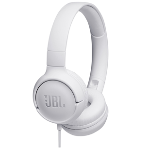JBL Tune 500, valge - Kõrvapealsed kõrvaklapid JBLT500WHT