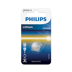 Philips Lithium, CR1632, 3 В - Батарейка CR1632/00B