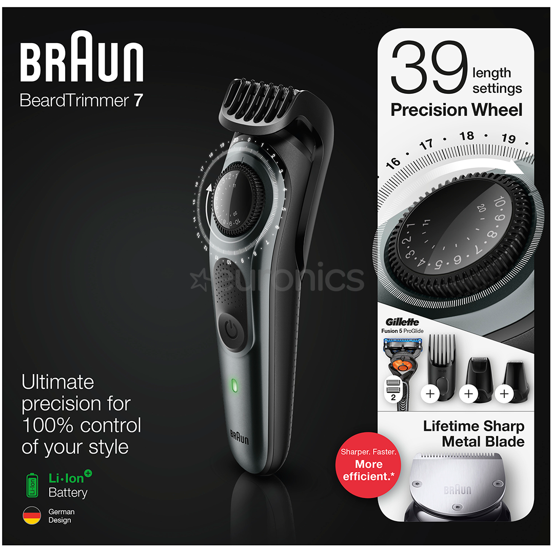 braun beard trimmer with gillette razor bt3040