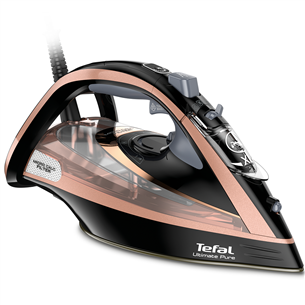 Tefal Ultimate Pure, 3200 Вт, черный/pозовый - Паровой утюг FV9845