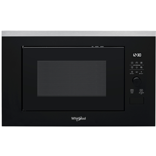 Whirlpool, 25 L, 900 W, black - Built-in Microwave Oven with Grill WMF250G