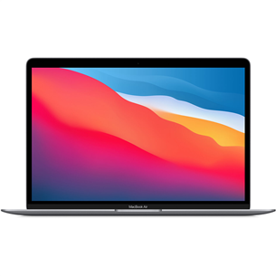 Apple MacBook Air 13" (2020), M1 8C/7C, 8 ГБ, 256 ГБ, SWE, серый - Ноутбук MGN63KS/A