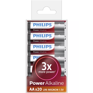 Patarei Philips LR6P AA Power Alkaline (20 tk) LR6P20T/10
