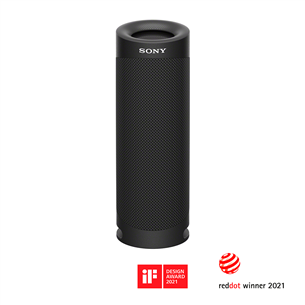 Sony SRS-XB23, must - Kaasaskantav juhtmevaba kõlar SRSXB23B.CE7