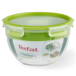 Tefal Masterseal & Go, 2,6 л, прозрачный/зеленый - Контейнер для салата