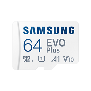 Карта памяти Micro SDXC + SD-адаптер Samsung EVO Plus 2021 (64 ГБ) MB-MC64KA/EU