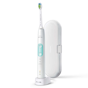 Philips Sonicare ProtectiveClean 5100, travel case, white/green - Electric toothbrush HX6857/28