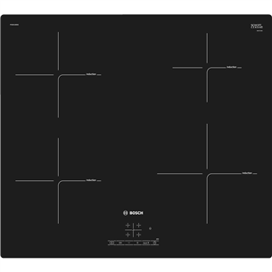 Bosch, ширина 57,2 см, без рамы, черный - Интегрируемая индукционная варочная панель PIE601BB5E