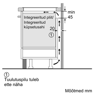 Bosch, laius 57,2 cm, raamita, must - Integreeritav induktsioonpliidiplaat