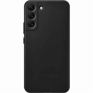 Samsung Galaxy S22+ Leather Cover, nahk, must - Nutitelefoni ümbris
