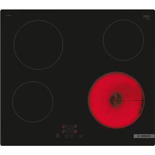 Bosch, laius 59,2 cm, raamita, must - Integreeritav keraamiline pliidiplaat PKE611BA2E