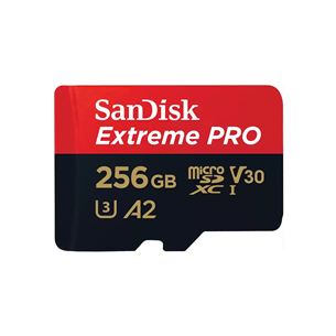 SanDisk Extreme Pro UHS-I, microSD, 256 GB - Mälukaart ja adapter SDSQXCD-256G-GN6MA