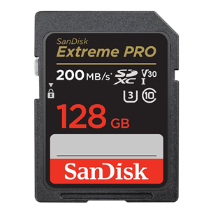 SanDisk Extreme Pro, UHS-I, SDXC, 128 GB, must - Mälukaart SDSDXXD-128G-GN4IN