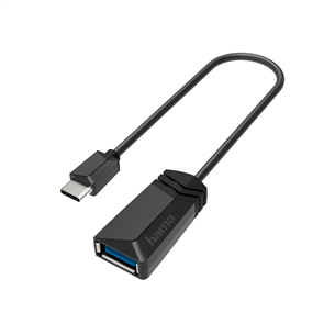 Hama USB-C pistik > USB-A  3.1 pesa, 0,15 m, must - Adapter 00200312