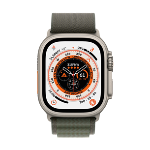 Apple Watch 49 мм, Alpine Loop, большой, темно-зеленый - Сменный ремешок