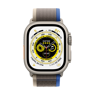 Apple Watch 49 мм, Trail Loop, M/L, синий/серый - Сменный ремешок