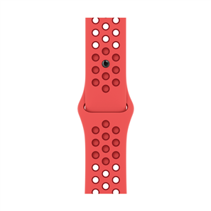 Apple Watch 45mm, Nike Sport Band, punane - Vahetusrihm MPHA3ZM/A