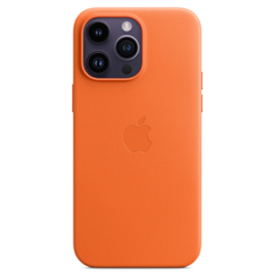 Apple iPhone 14 Pro Max Leather Case with MagSafe, orange - Case MPPR3ZM/A