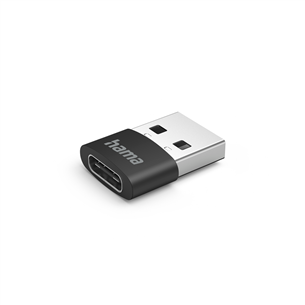 Hama USB adapter, USB-C pesa, USB-A pistik, must - Adapter 00201532