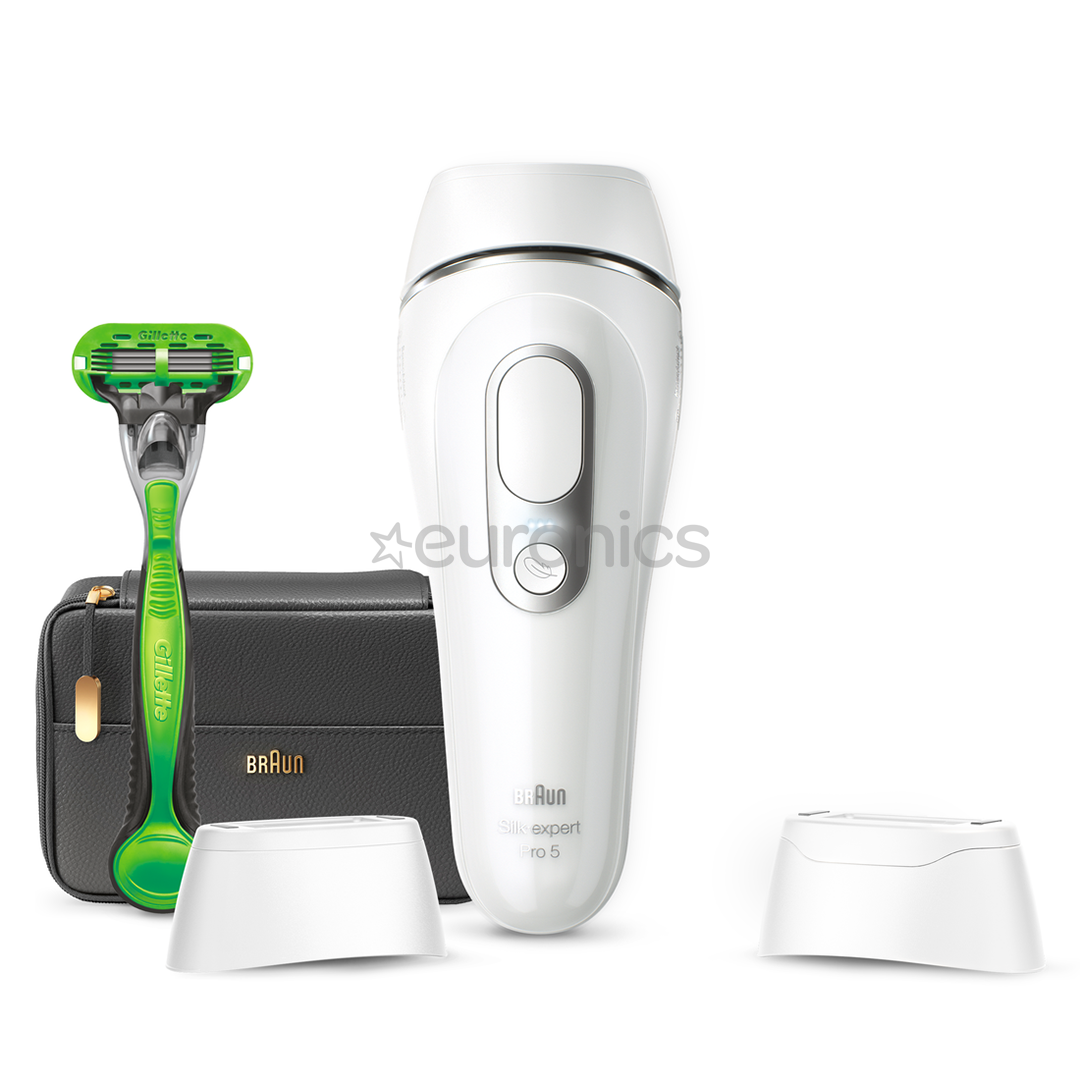 Braun Silk-expert Pro 5, white - IPL Hair removal device for men, PL5145