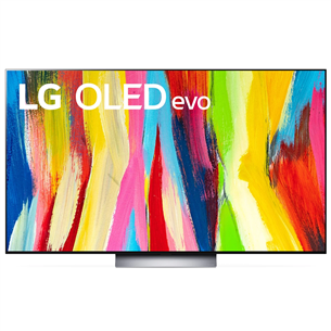 LG OLED C2, 65'', 4K UHD, OLED evo, jalg keskel, hall - Teler OLED65C21LA.AEU