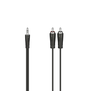 Hama Audio Cable, 3.5 mm - 2 RCA, 1,5 m, must - Kaabel 00205110