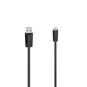 Hama Essential Line, USB-A - USB mini, 0,75 m, must - Kaabel 00200605