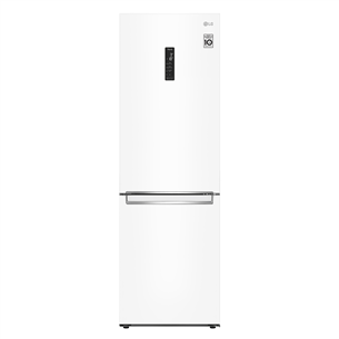 LG, No Frost, 341 л, высота 186 см, белый - Холодильник GBB61SWHMN.ASWQEUR