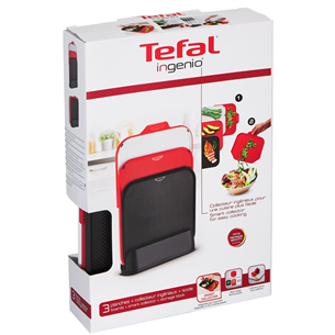 Tefal Ingenio, 3 tükki, punane/must/valge - Lõikelaudade komplekt