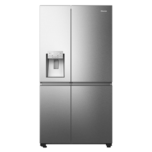 Hisense, No Frost, Vee- ja jääautomaat, 632 L, 179 cm, roostevaba teras - SBS-Külmik RS818N4TIE