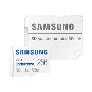 Samsung PRO Endurance, microSDXC + SD adapter, 256 GB, valge - Mälukaart MB-MJ256KA/EU