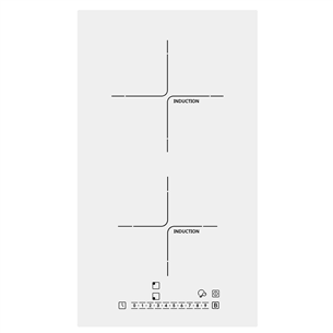 Schlosser, domino, raamita, laius 29 cm, valge - Integreeritav induktsioonpliidiplaat PI302S1CW
