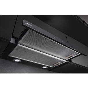 Hisense, width 60 cm, 450 m³/h, black - Built-in cooker hood