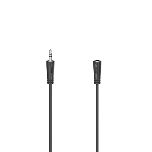 Hama Audio Extension Cable, 3.5mm - 3.5mm pesa, 1,5 m, must - Kaabel 00205119