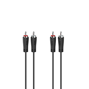 Hama Audio Cable, 2 RCA - 2 RCA, 1.5 m, must - Kaabel 00205257